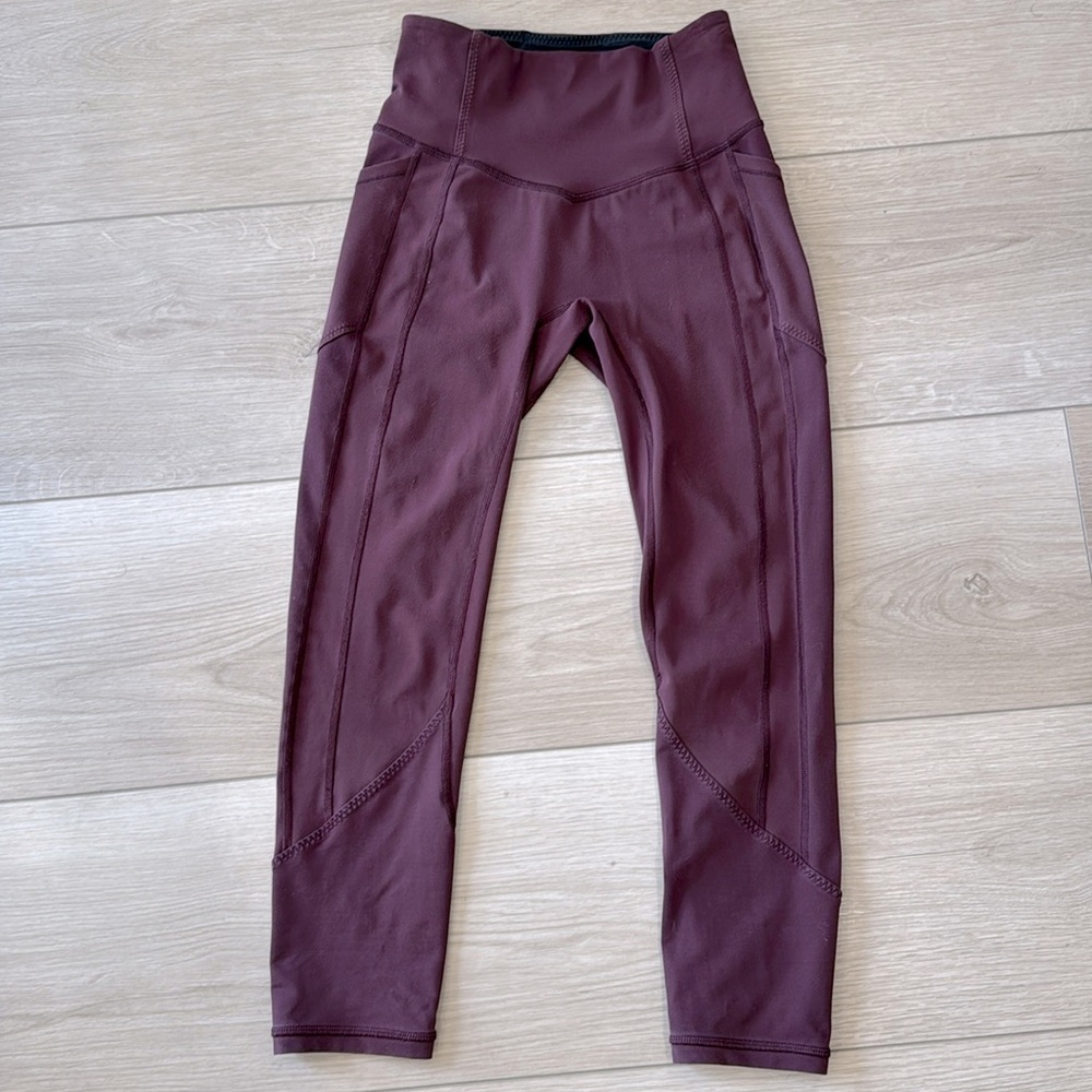 Lululemon Burgundy Fast And Free Tight ll Size 4